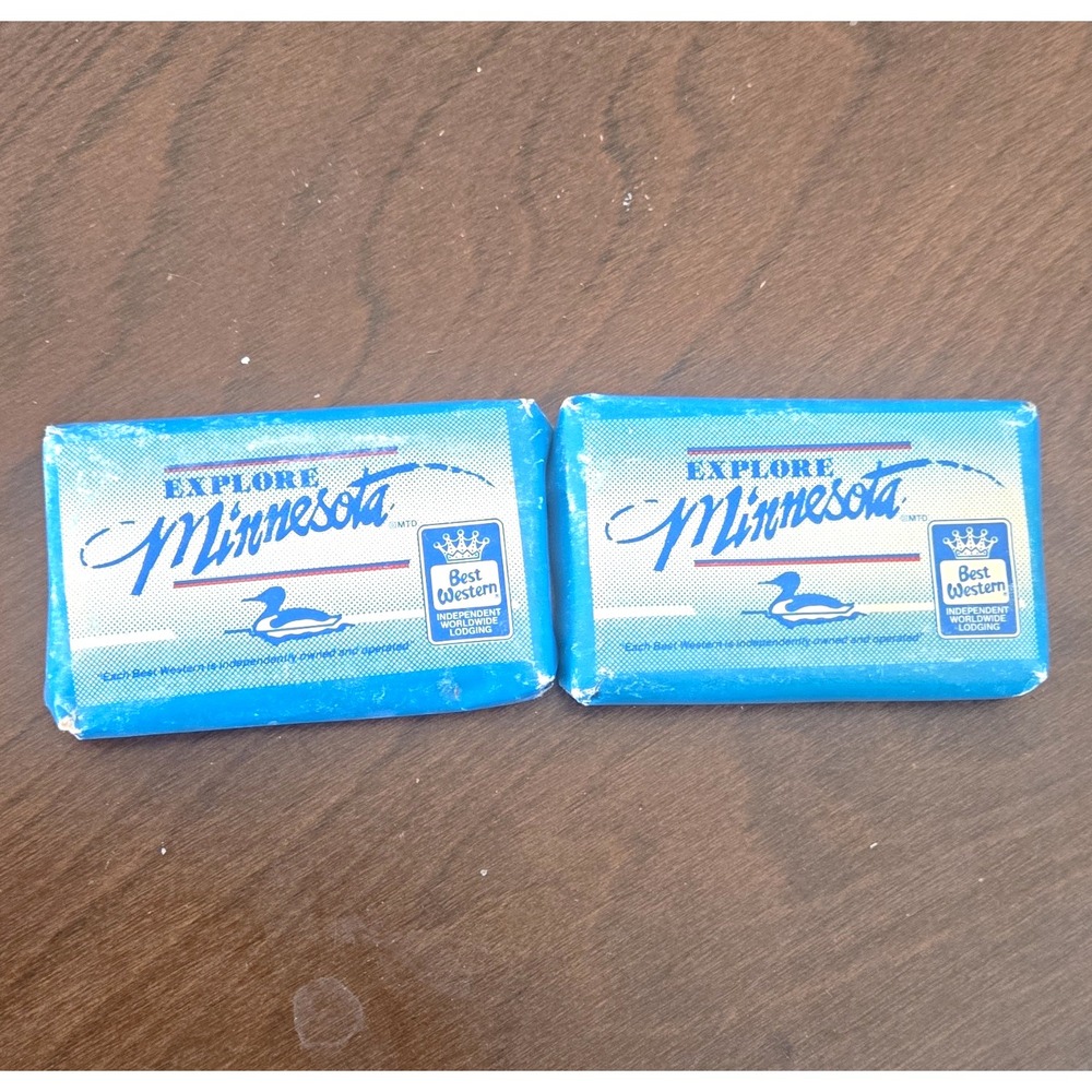 Lot of 2 Vintage Explore Minnesota Best Western Hotel Soap Bars Sealed